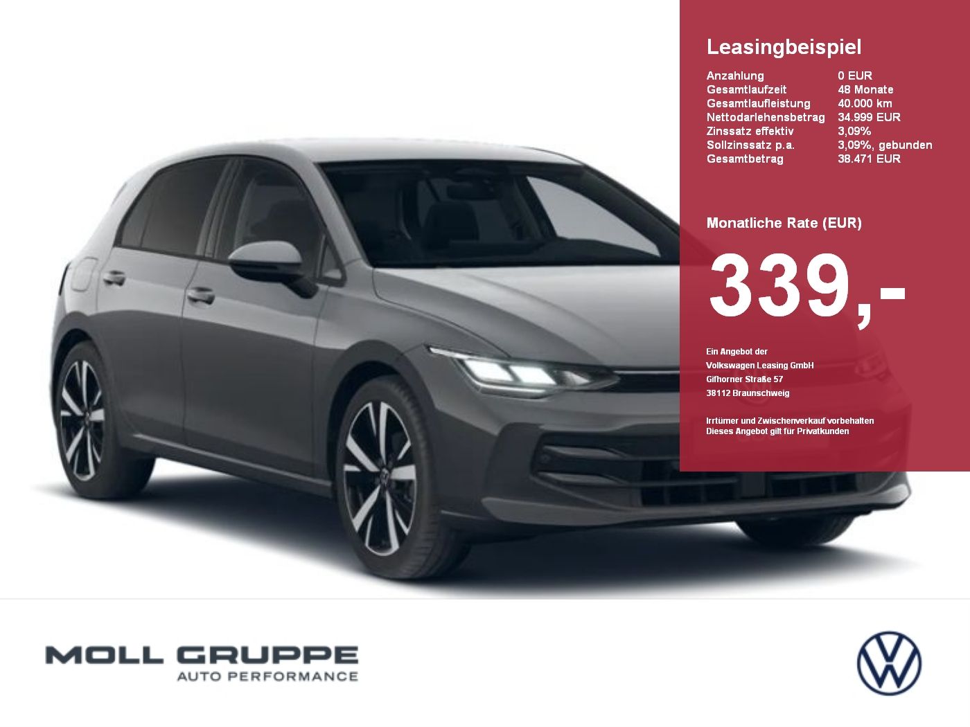 Volkswagen Golf Life 1.5 l eTSI OPF DSG ACC AHK AUT FLA