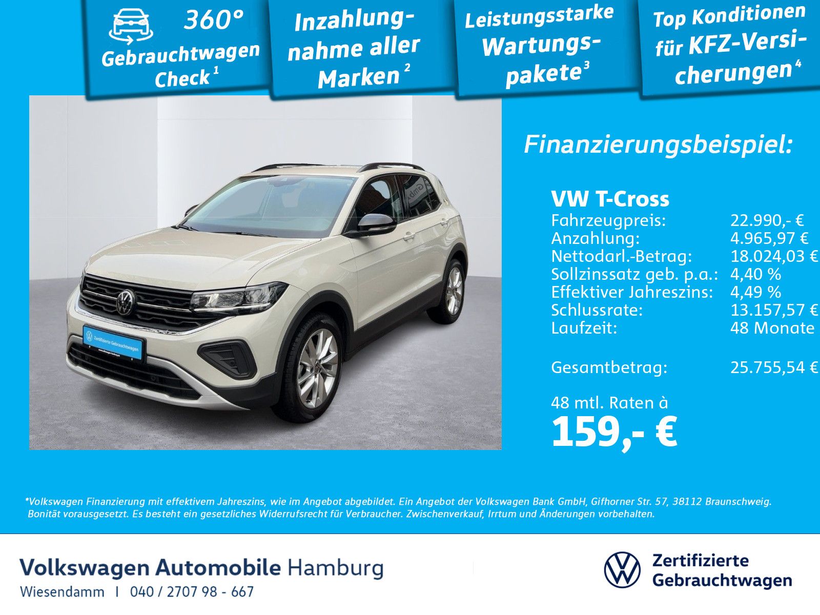 Volkswagen T-Cross 1.0 TSI Goal Navi Sitzhzg LM17