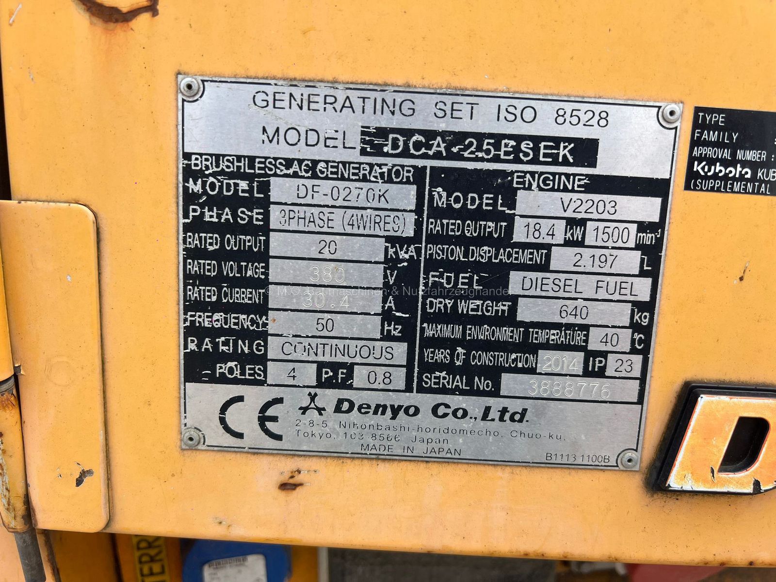 Fahrzeugabbildung Andere Denyo 20 KVA / Generator /