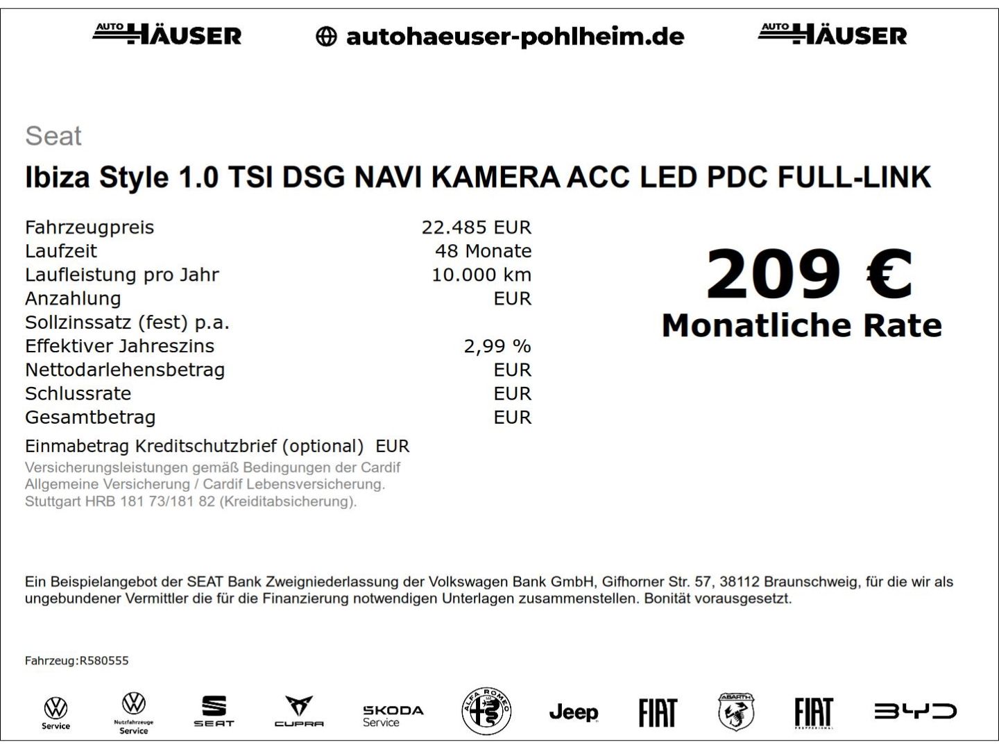 Seat Ibiza Style 1.0 TSI DSG NAVI KAMERA ACC LED PDC  imagem 2