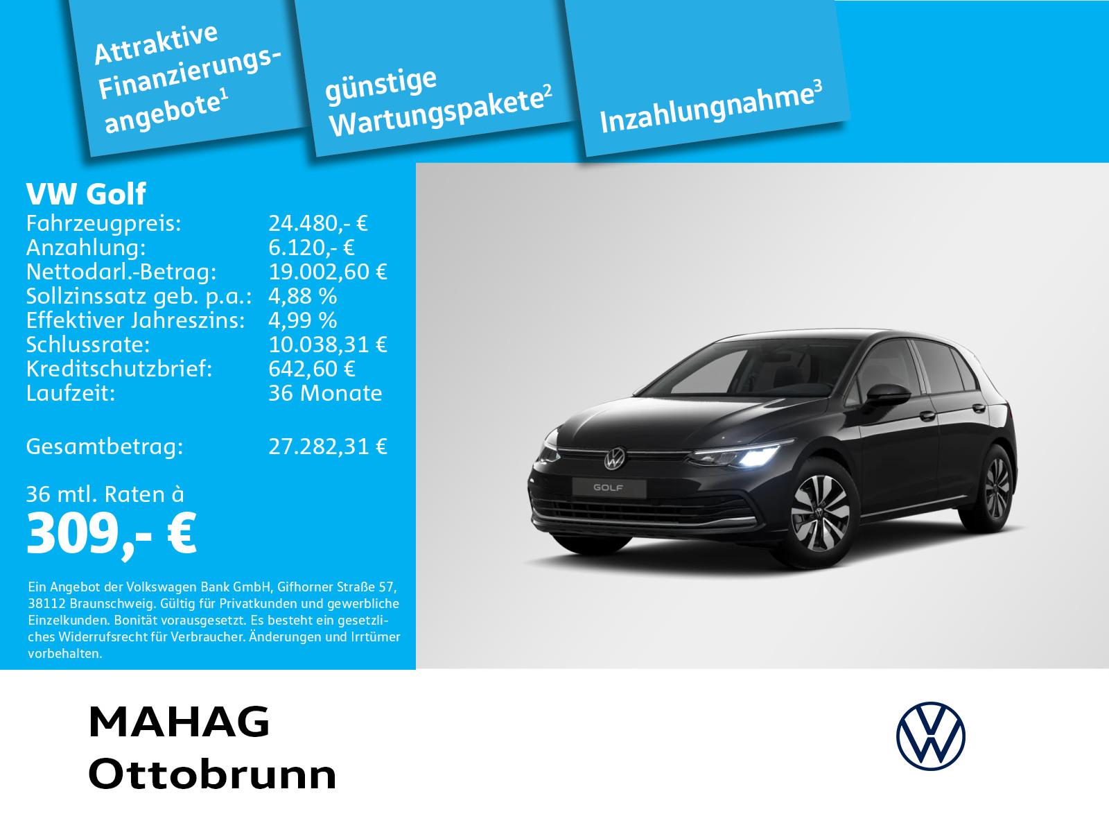Volkswagen Golf VIII MOVE 2.0 TDI LED Navi ParkPilot RearVi