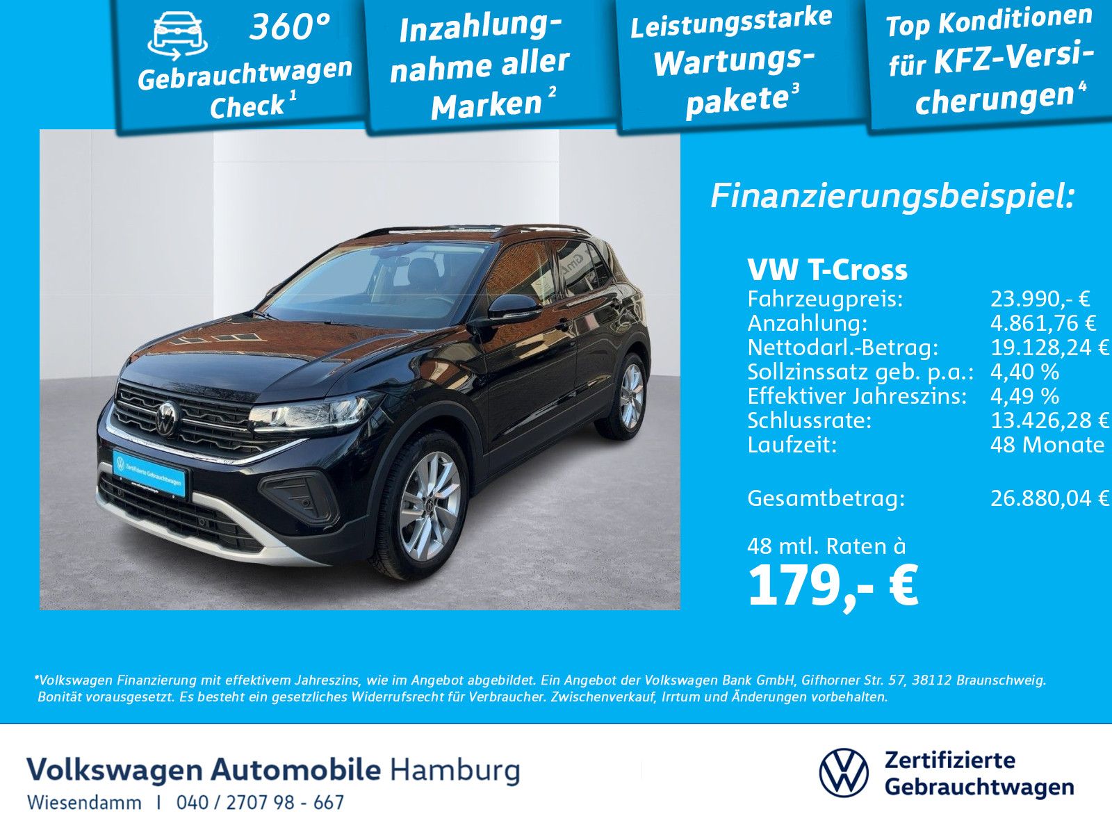 Volkswagen T-Cross 1.0 TSI Goal Navi Sitzhzg LED