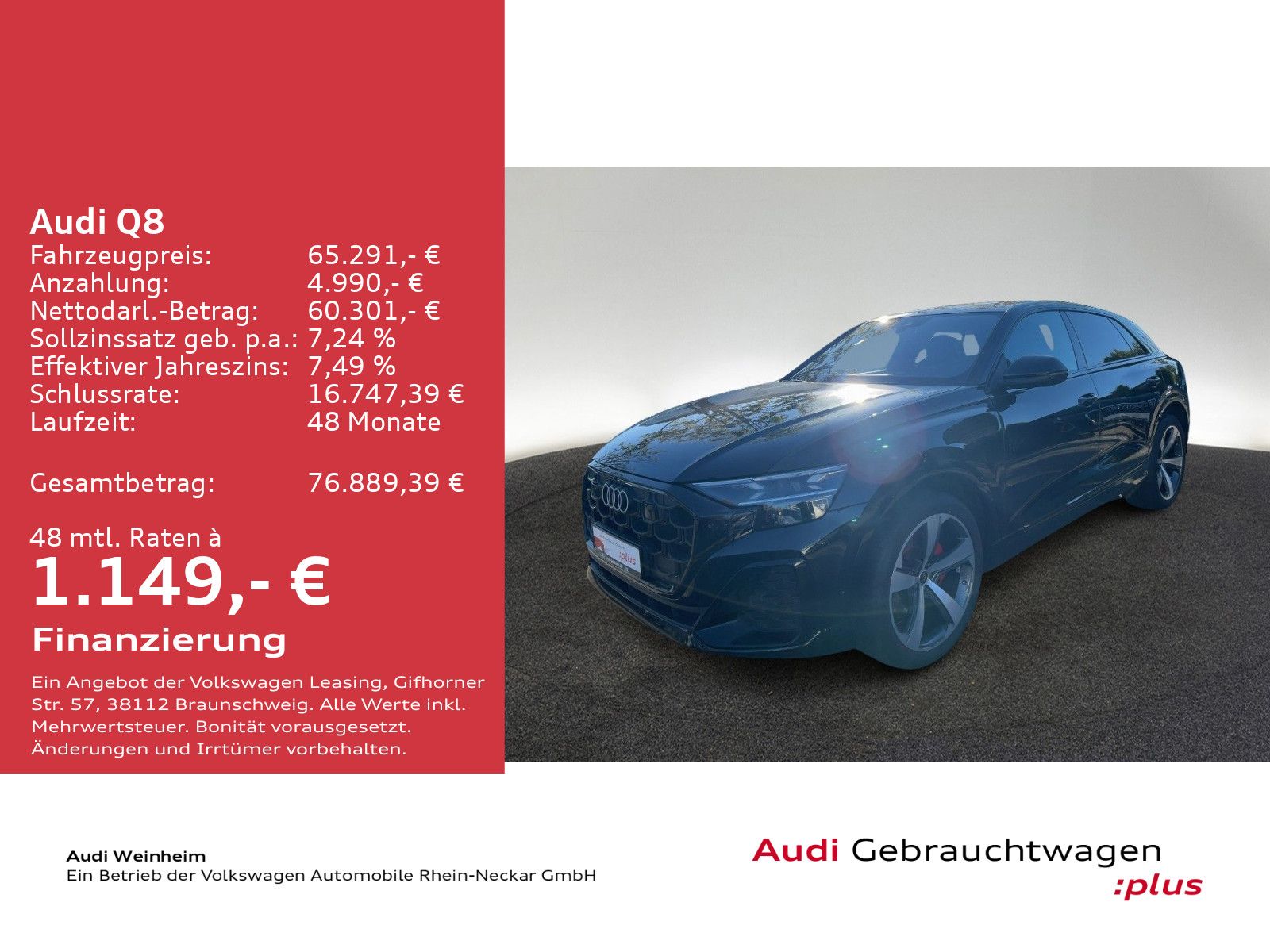 Audi Q8 45 TDI Black S-LINE Pano S-Sitze Headup Matri foto 2