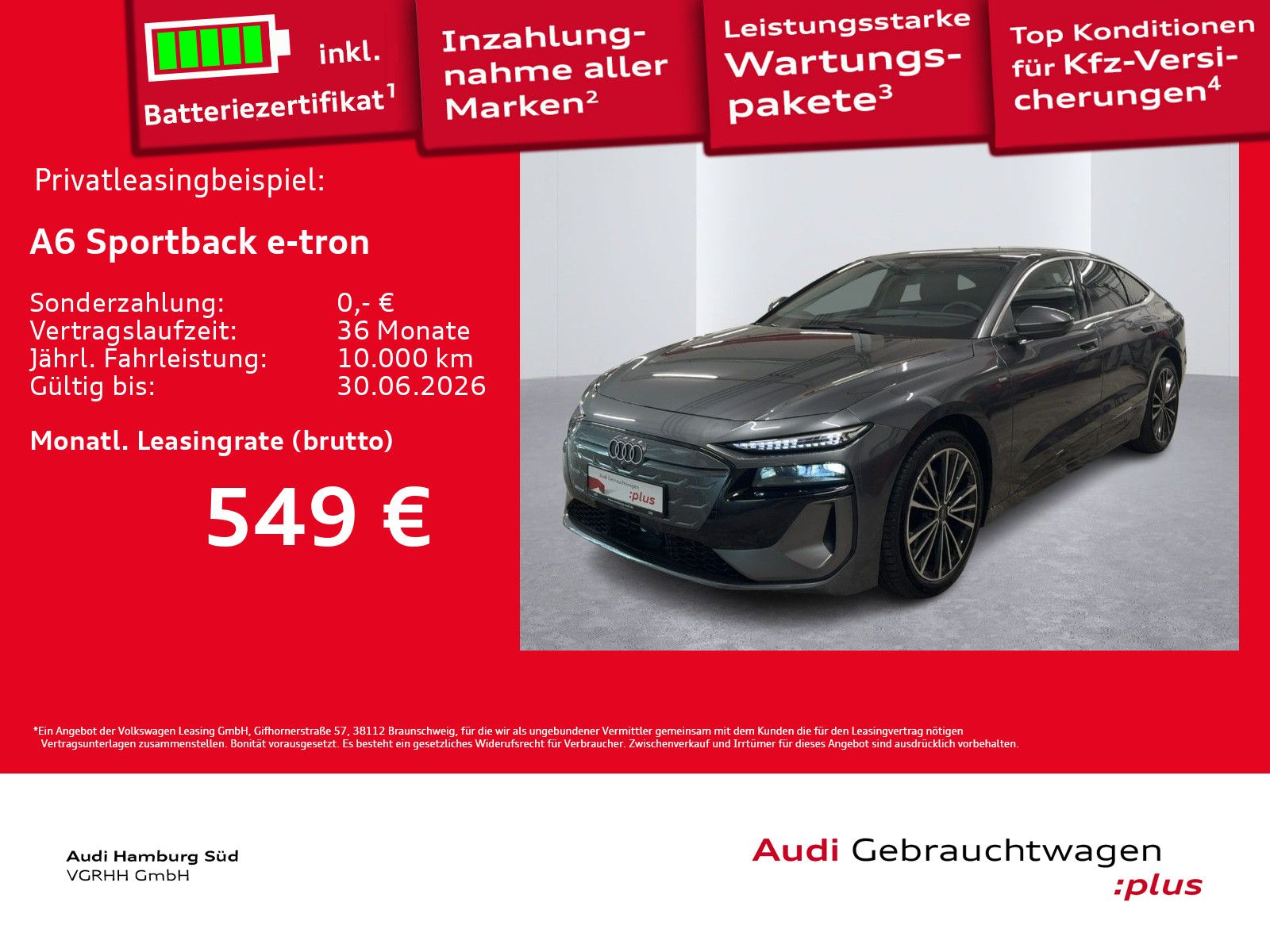Audi A6 Sportback e-tron S-LINE/360°/TECH-PLUS/LED+