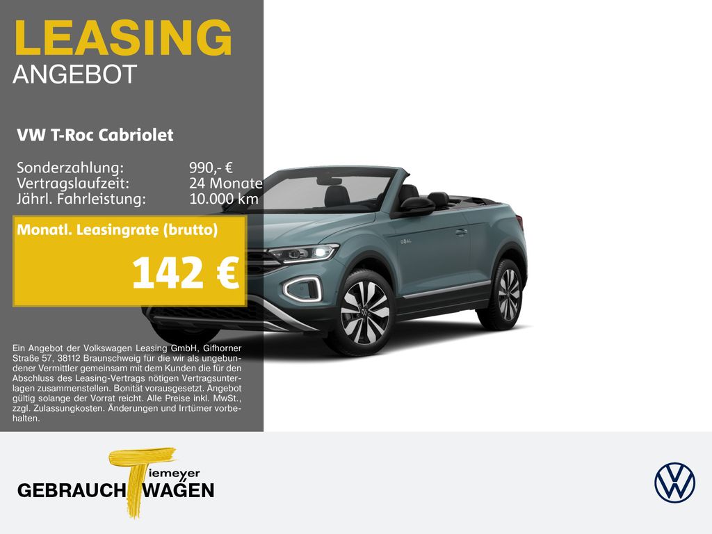 T-Roc Cabrio 1.0 TSI GOAL KAMERA NAVI ASSIST