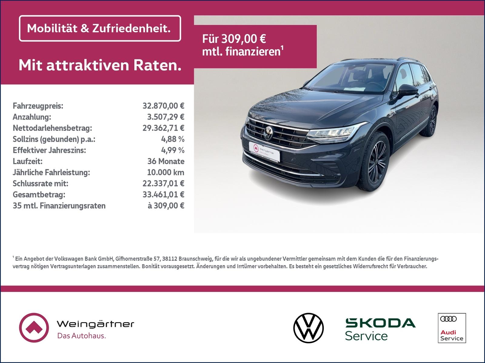 Volkswagen Tiguan 1.5 TSI Life, AHK, Navi Discover, Busines
