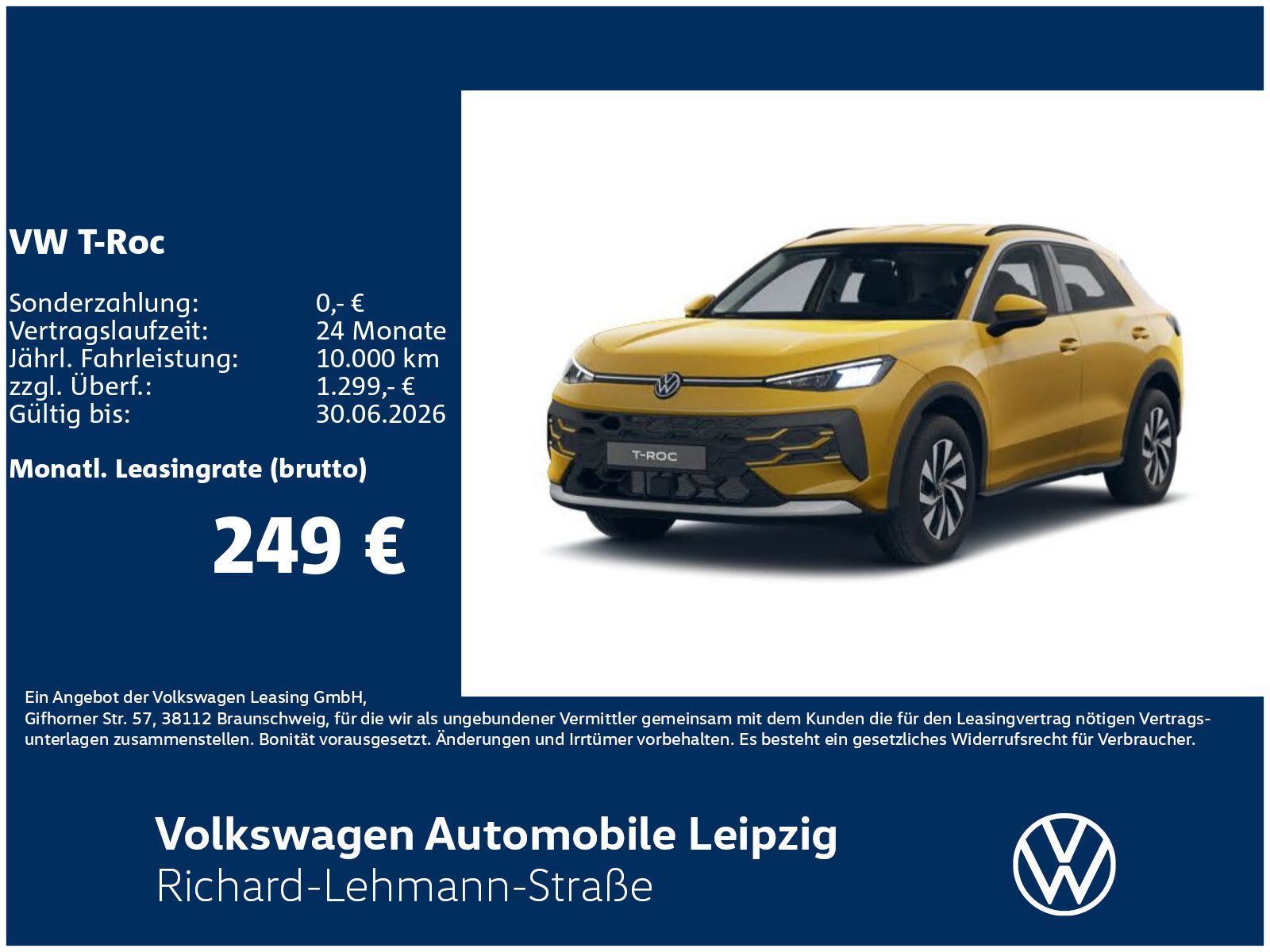 Volkswagen T-Roc Life 1.5 l eTSI 85 kW DSG
