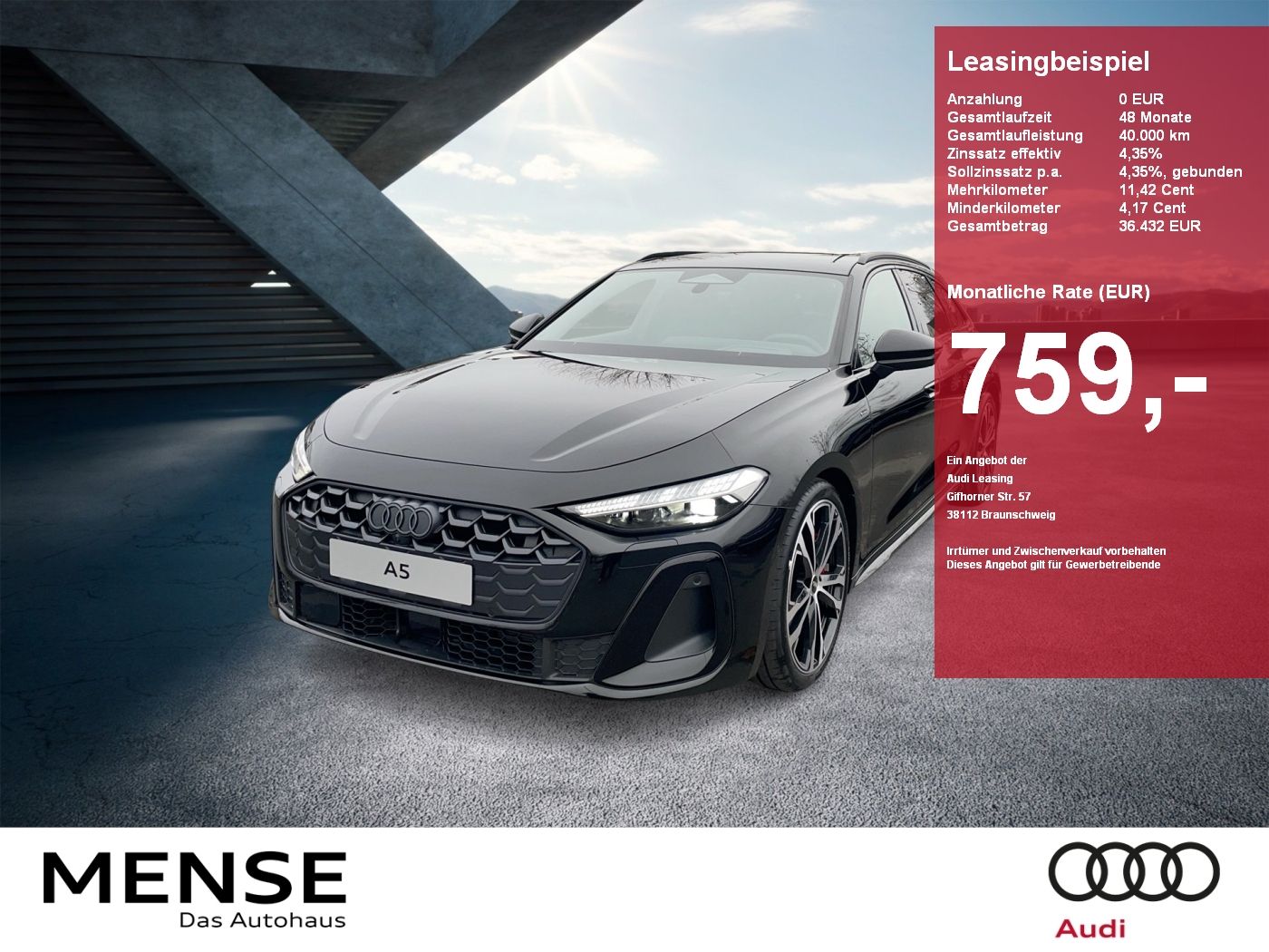 Audi A5 Avant e-hybrid quattro 270kW S tronic Matrix