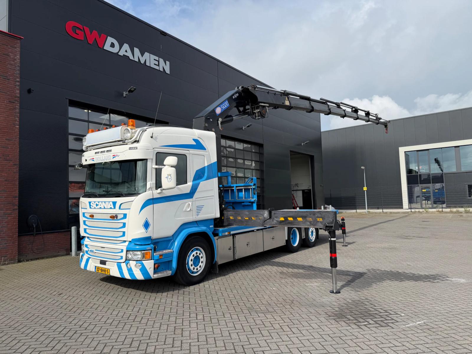 Scania R450 6x2 HMF 5020-K7+2 ,Winch Euro 6