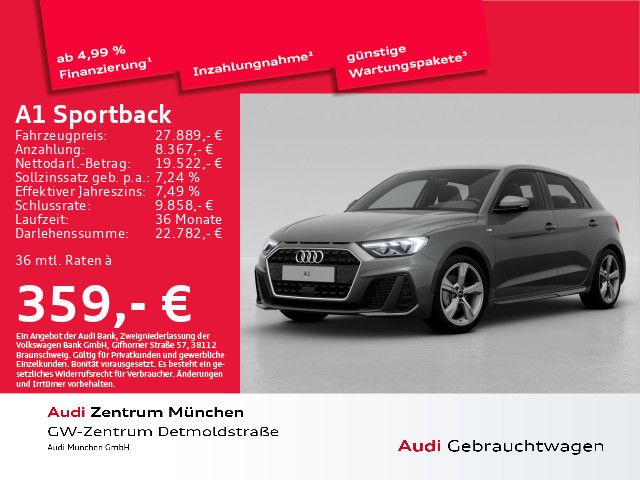 Audi A1 Sportback 35 TFSI S tronic 2x S line Navi+/LE