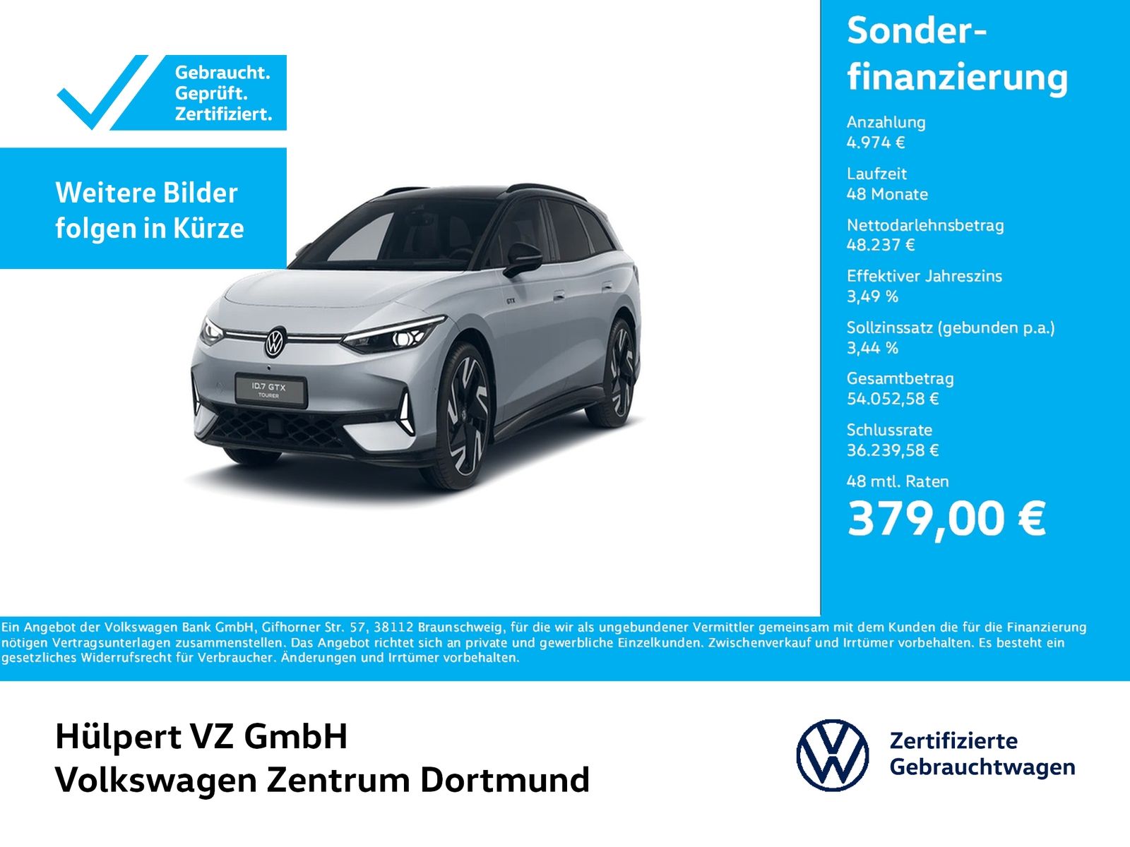 Volkswagen ID.7 Tourer GTX 4X4 WÄRMEPUMPE PANO AHK 360°CAM foto 1