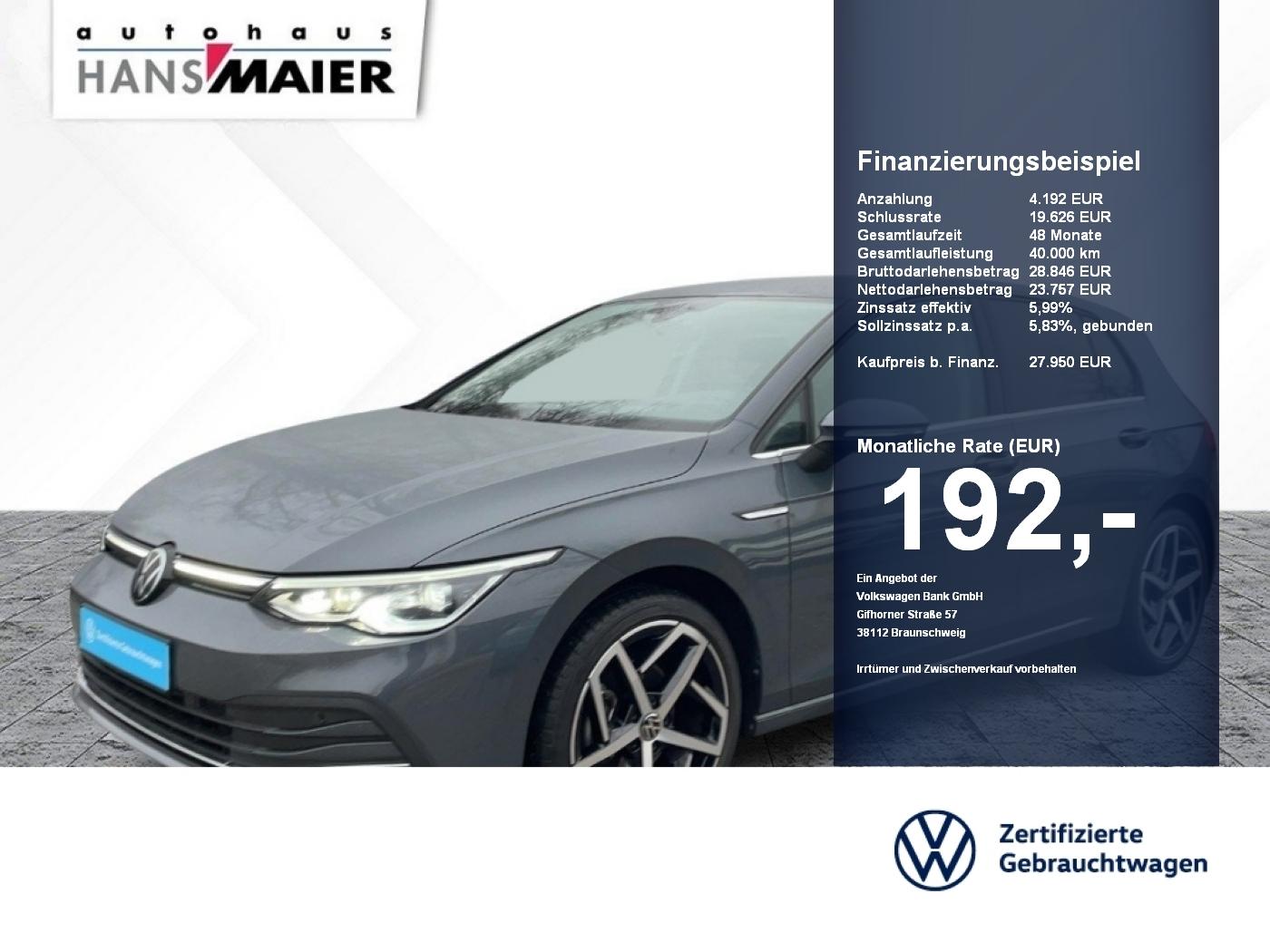 Volkswagen Golf Style eTSI DSG AHK MatrixLED RearView ACC