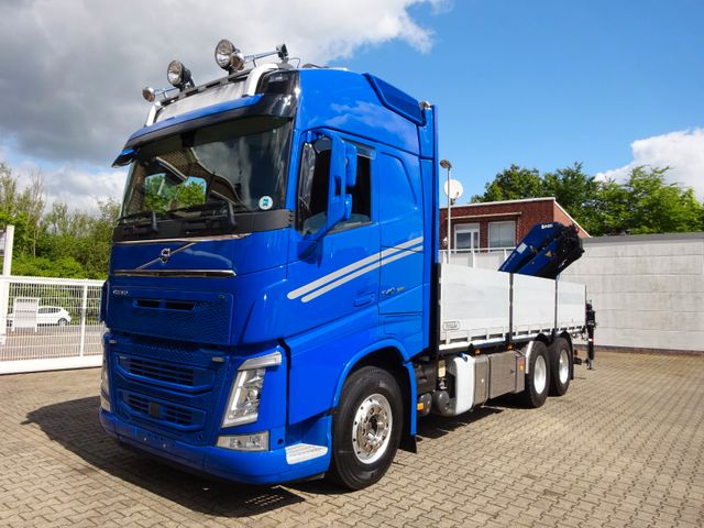 Volvo FH 540 Baustoffpritsche + HMF 2420 K4 Kran 6x2