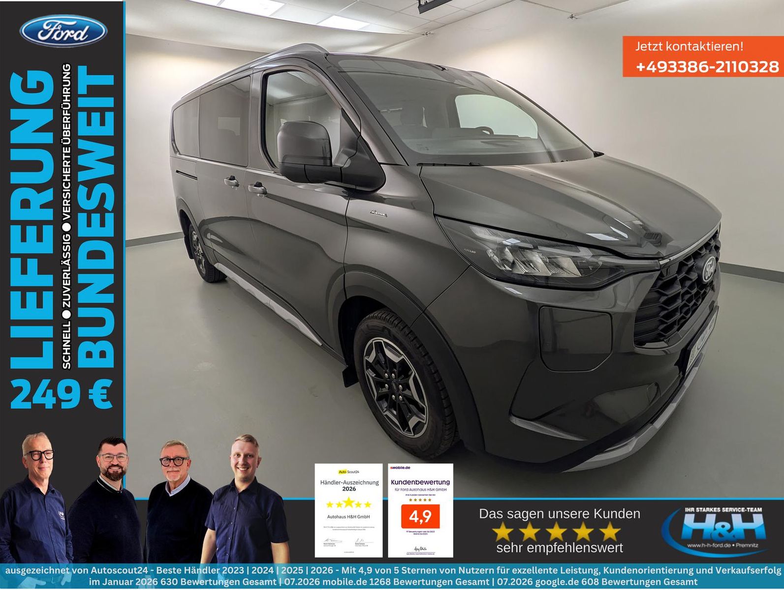 Ford Tourneo Custom 2.5 Plug-in-Hybrid L2 Active AHK