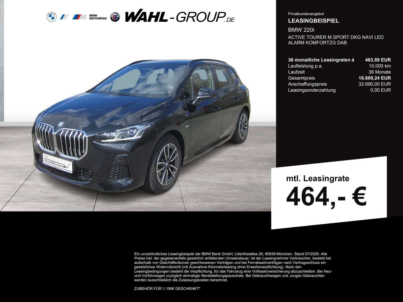 BMW 220i ACTIVE TOURER M SPORT DKG NAVI LED ALARM  K