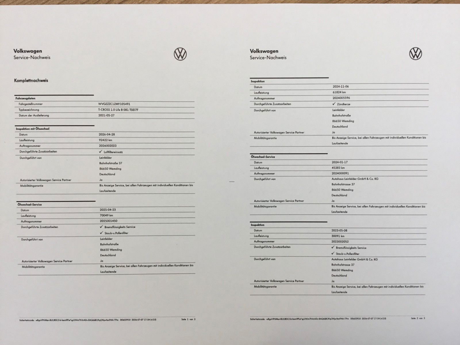 Fahrzeugabbildung Volkswagen T-Cross Life 1.0 TSI DSG+LED+ACC+17"+AppConnect