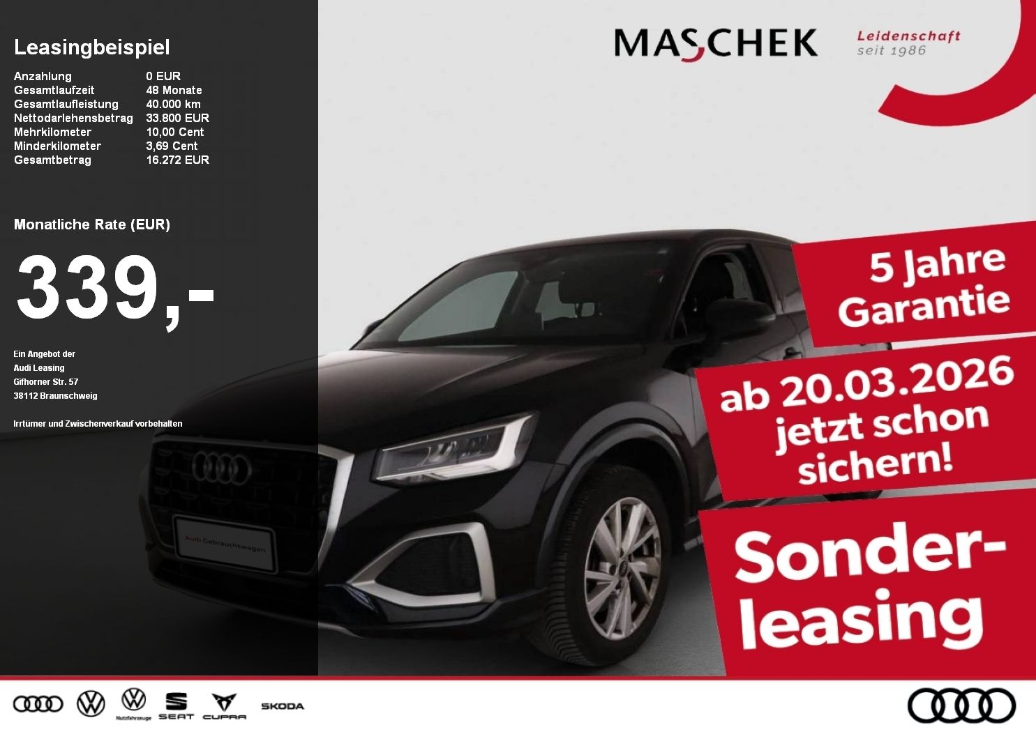 Audi Q2 Advanced 35 TDI Naviplus VC Kamera Sitzh. AUT