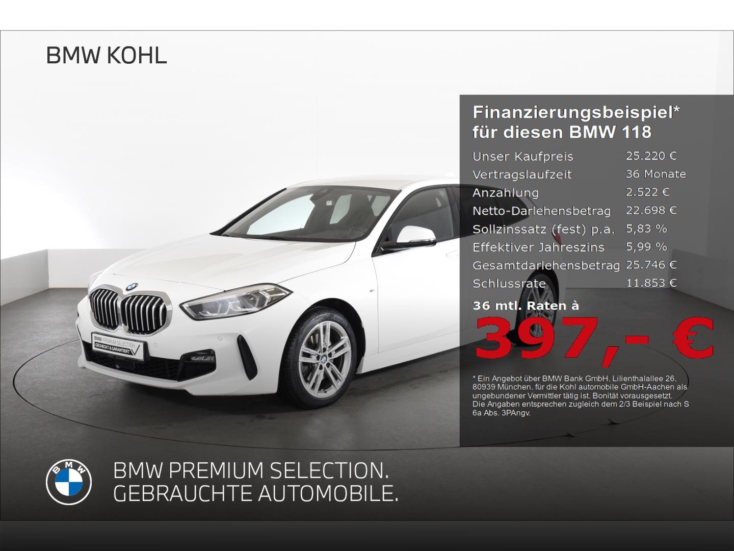 BMW 118 i M Sport Navigation Lenkradheizung DAB-Tune