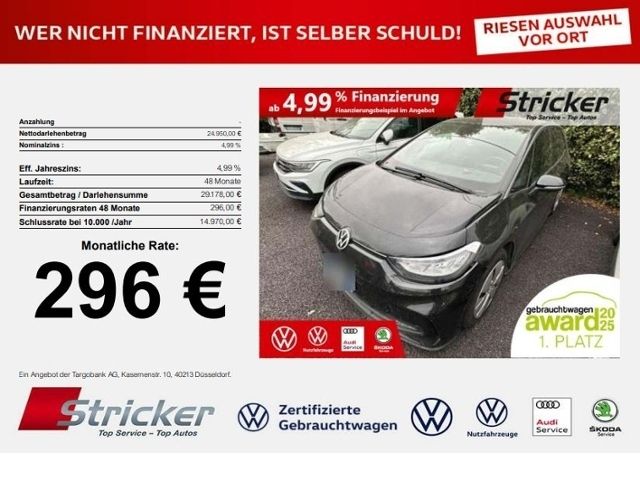 VW ID.3 Pro 150/58 296,-ohne Anzahlung ACC App-Conn