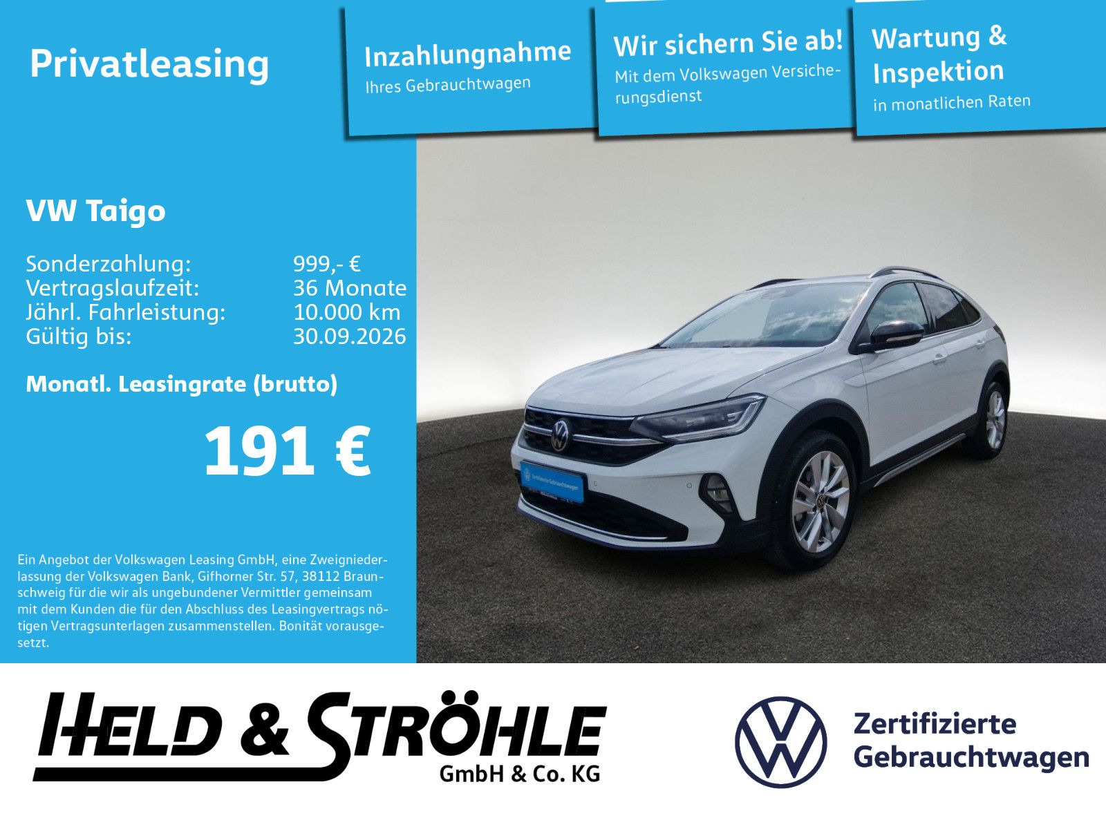 Volkswagen Taigo ENERGY 1.5 TSI DSG AHK IQ.LED NAVI 5J.GAR.