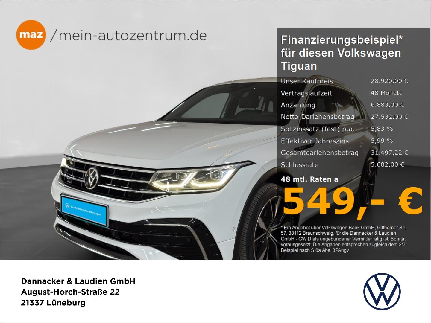 Volkswagen Tiguan 2.0 TDI 4Motion R-Line Alu Matrix-LED AHK
