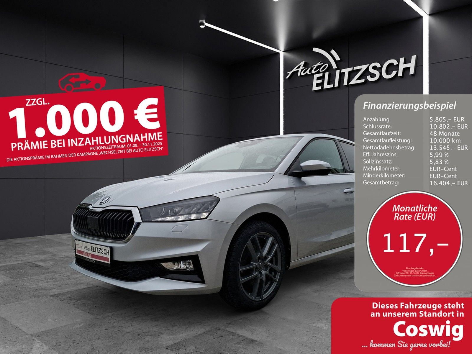 Fahrzeugabbildung SKODA Fabia TSI Style DSG LED Klima AID RFK SH