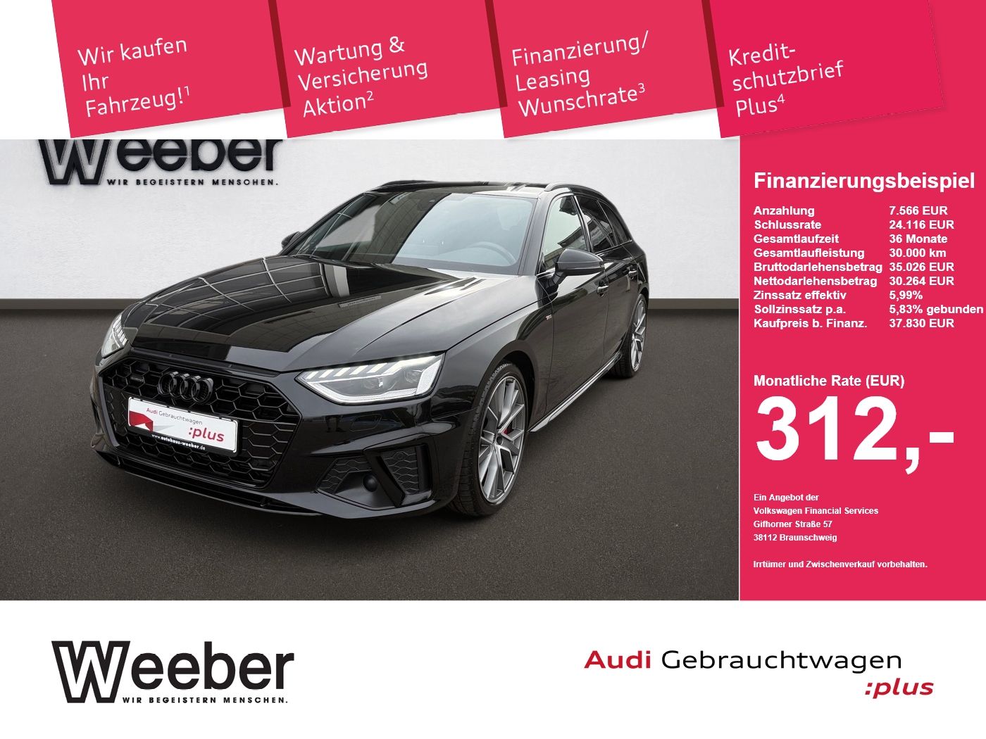 Audi A4 Avant quattro S line *BLACKSTYLE*STHZ*MATRIX*