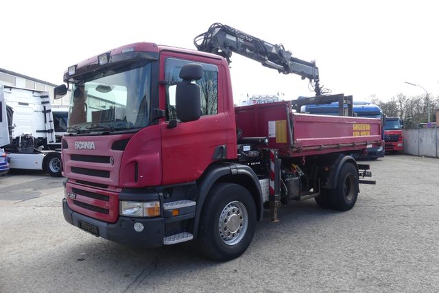 Scania P-320 Dreiseitenkipper + ATLAS Terex TLC 105.2