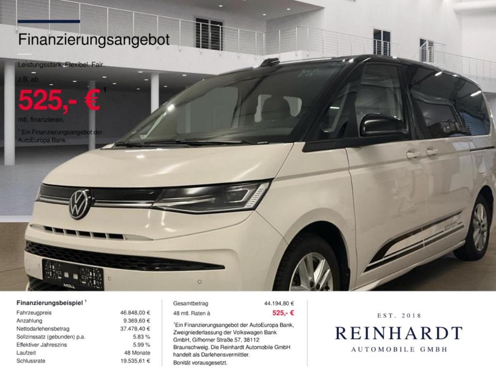 Volkswagen MULTIVAN 14TSi eHYBRID LANG EDITION ACCPANOAH 2023