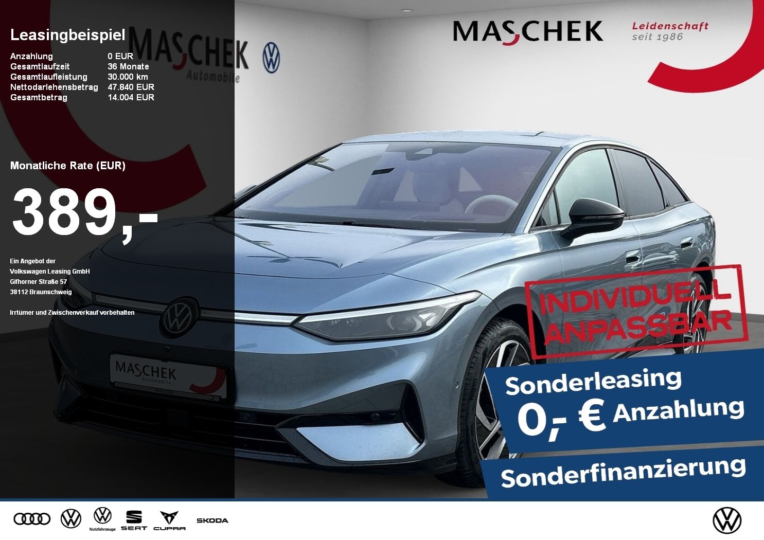 Volkswagen ID.7 Pro S Sonderleasing! AHK Navi IQLight Ansch