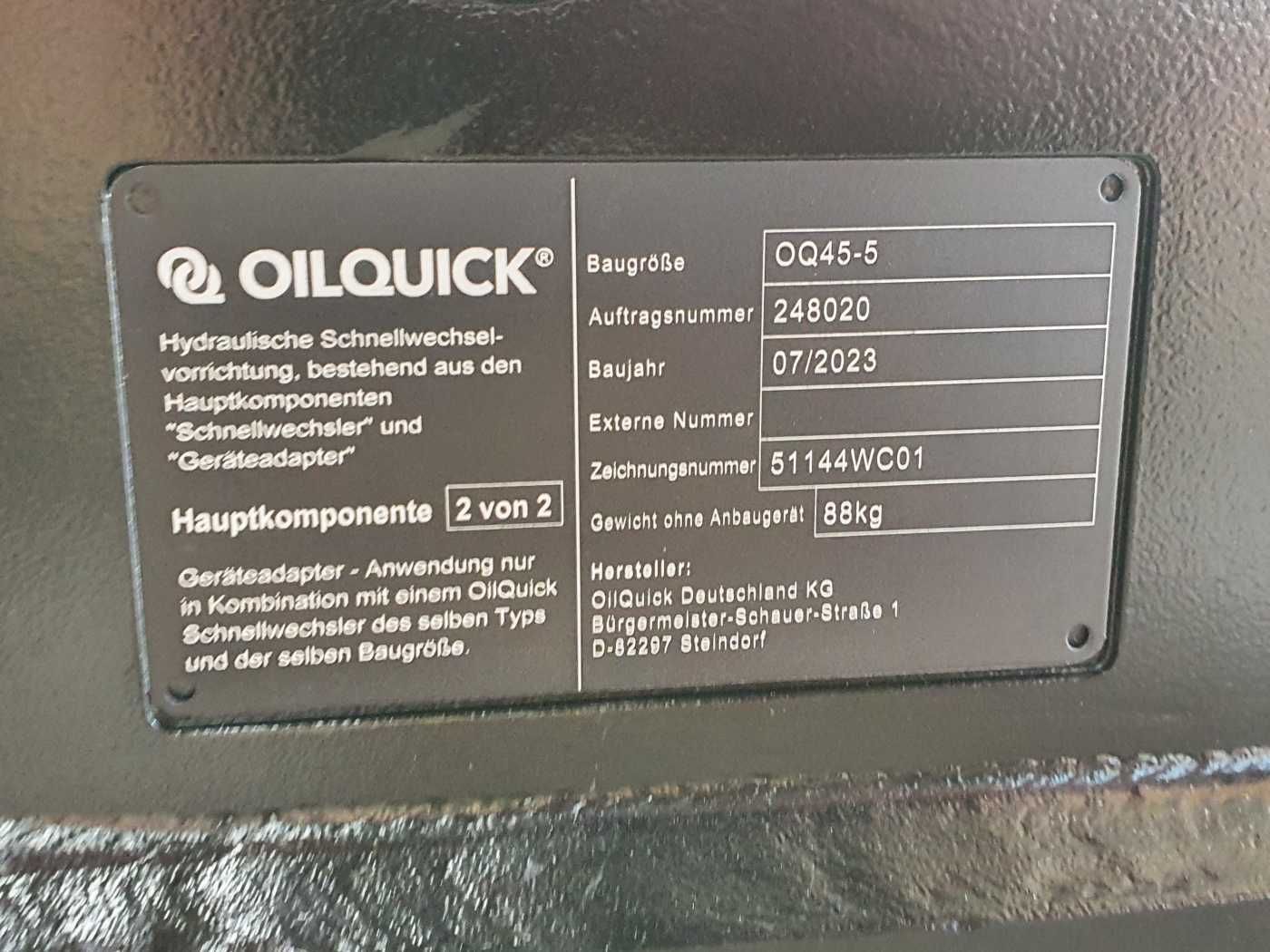 Fahrzeugabbildung Andere OilQuick OQ45-5 Adapterplatte für Westtech &mehr
