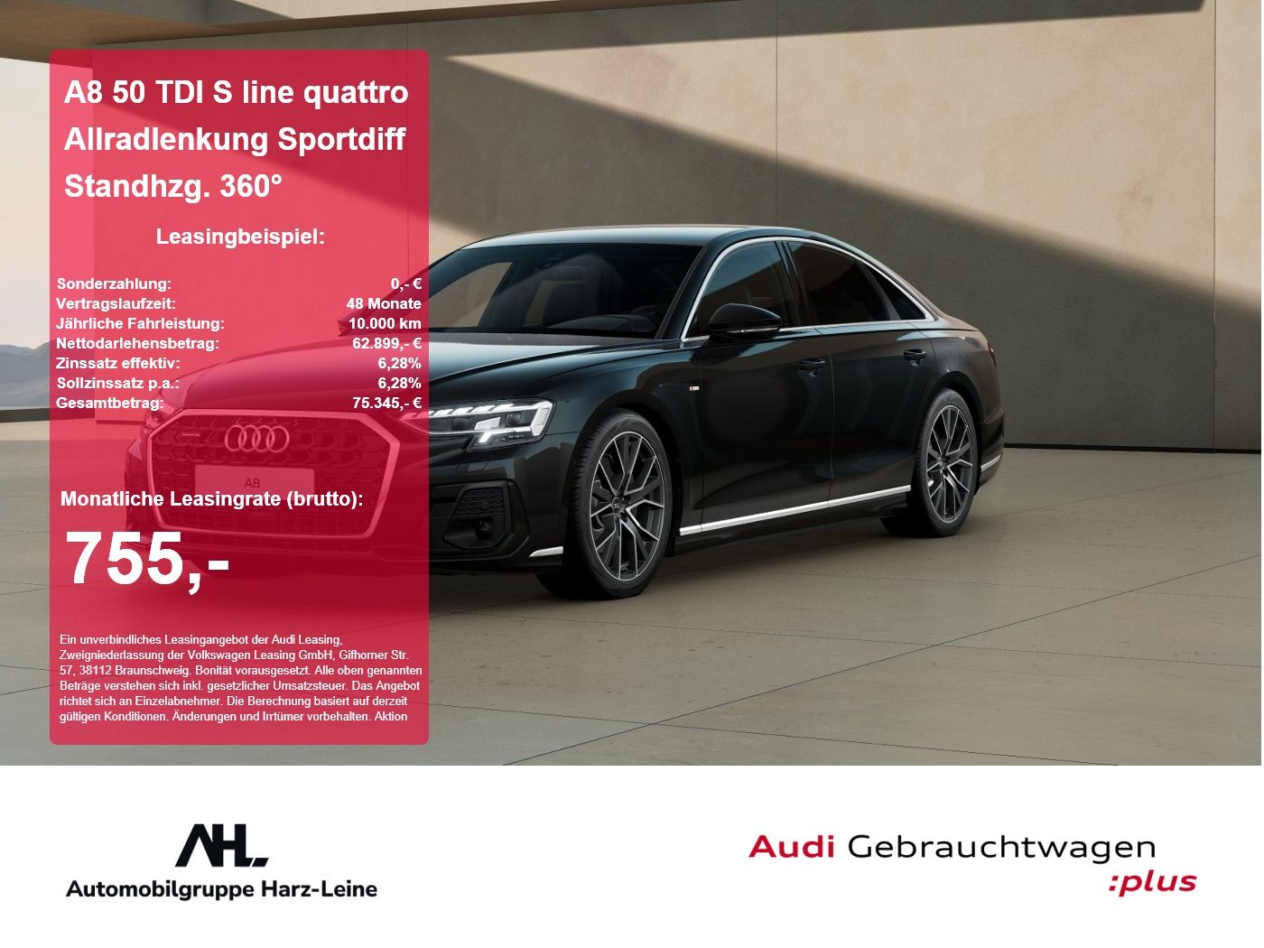 Audi A8 50 TDI S line quattro Allradlenkung Sportdiff