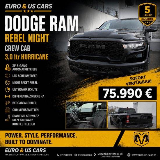 Dodge RAM Rebel Crew Cab 3,0ltr  Hurricane 12 Zoll 5 J