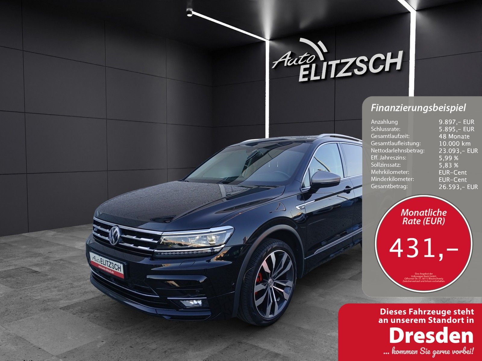 Fahrzeugabbildung Volkswagen Tiguan Allspace TDI Highline DSG 4M R-Line LED A