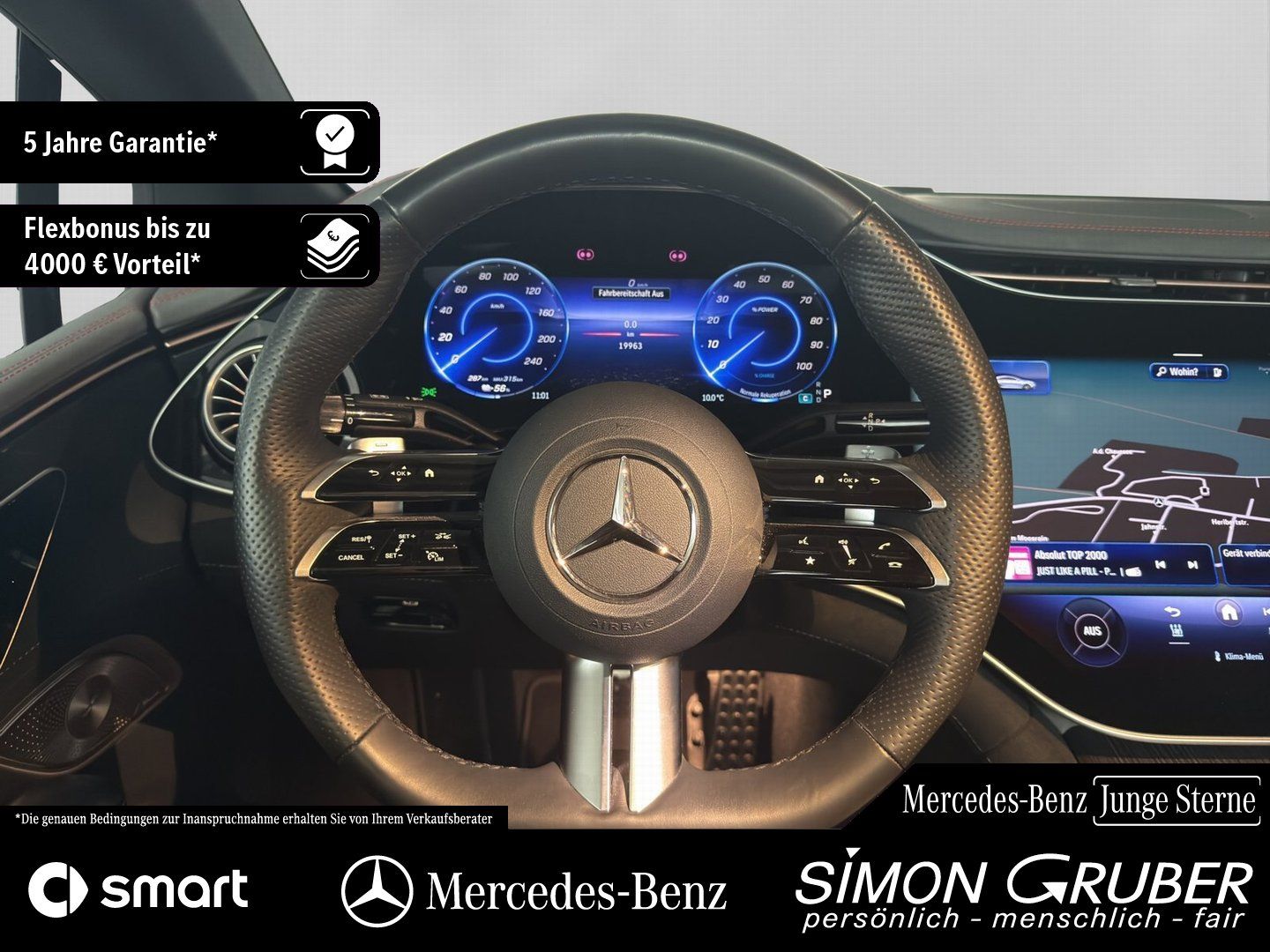 Fahrzeugabbildung Mercedes-Benz EQE 350 4M AMG Hyper Airmatic Massage Mod 2025