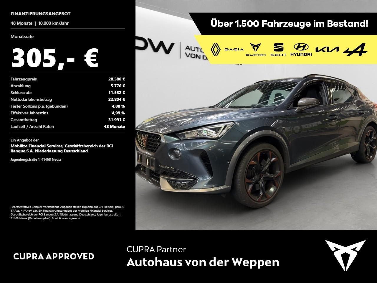 Cupra Formentor VZ 4Drive 2.0 TSI AHK Klima Navi