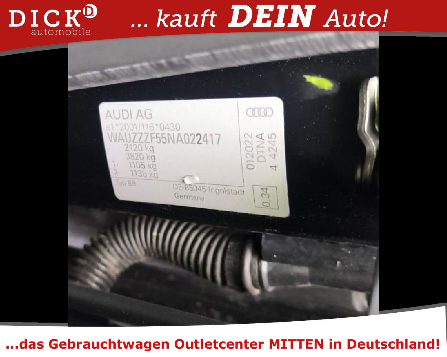 Fahrzeugabbildung Audi A5 SB 35d S-Tr S LINE+EXT/ACC/HUD/HIFI/8Fa/VOLL+