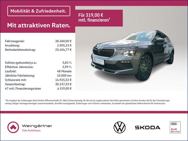 Kamiq 1.0 TSI Drive, 17" Alu, flat floor, LED, G