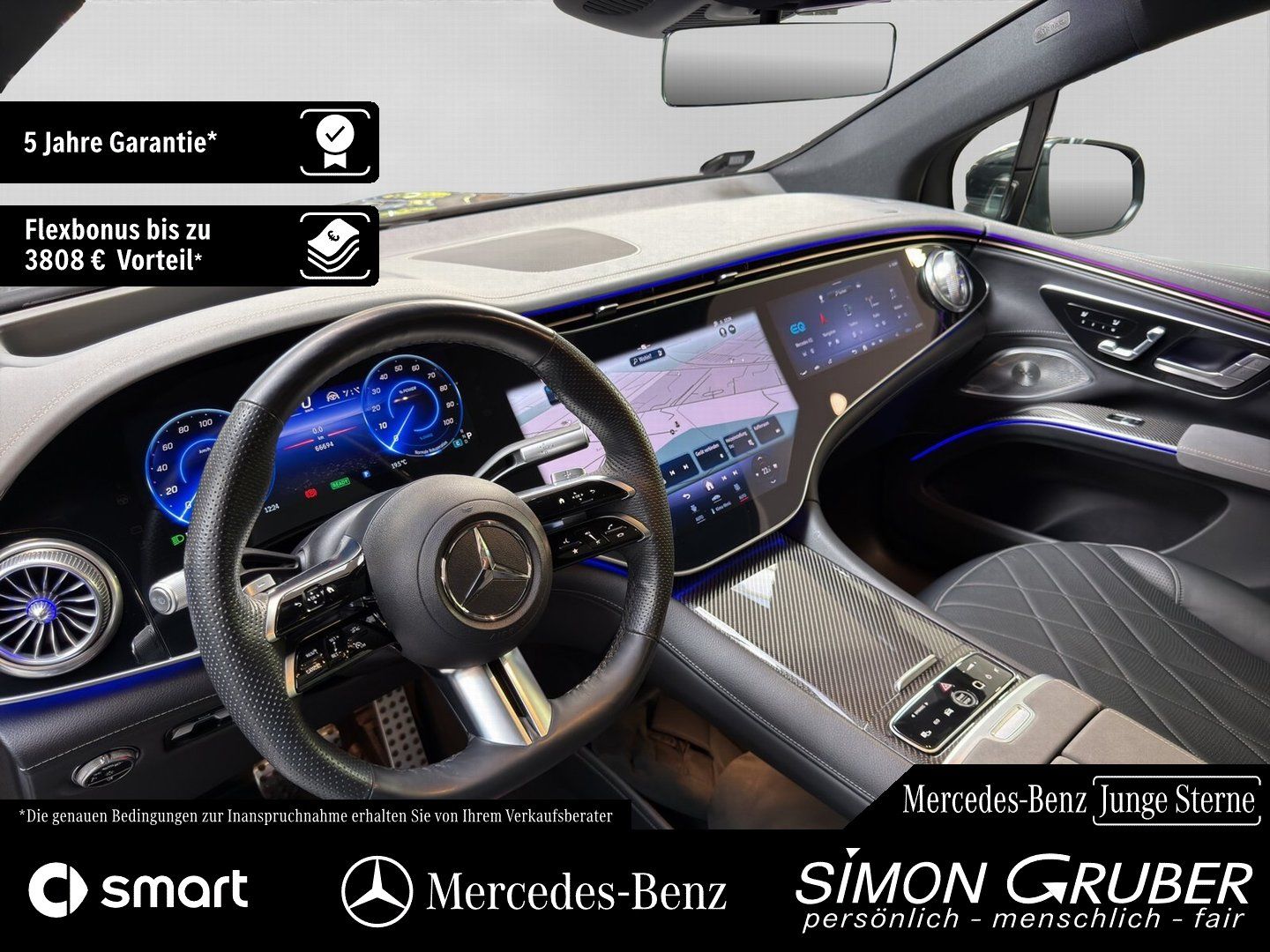 Fahrzeugabbildung Mercedes-Benz EQS 500 4M SUV AMG Hyper Fond-Entertain 7Sitze