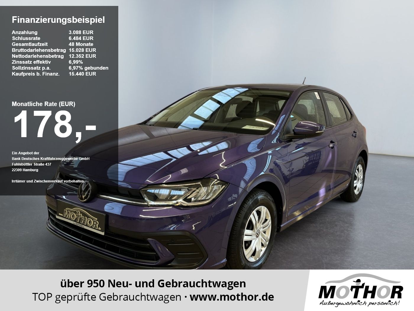 Volkswagen Polo VI 1.0 Einparkhilfe Berganfahrassistent