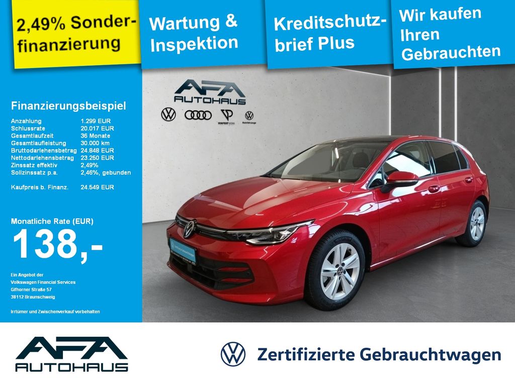 Volkswagen Golf VIII 1.5 TSI Life Pano*LED+*ACC*RFK*App-Co.