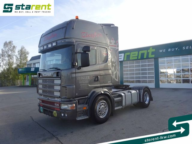 Scania 144L 530 V8, Highline, Retarder, Analoger Tacho