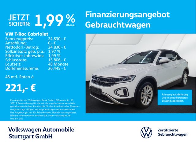 Volkswagen T-Roc Cabriolet 1.0 TSI Navi Tempomat Kamera