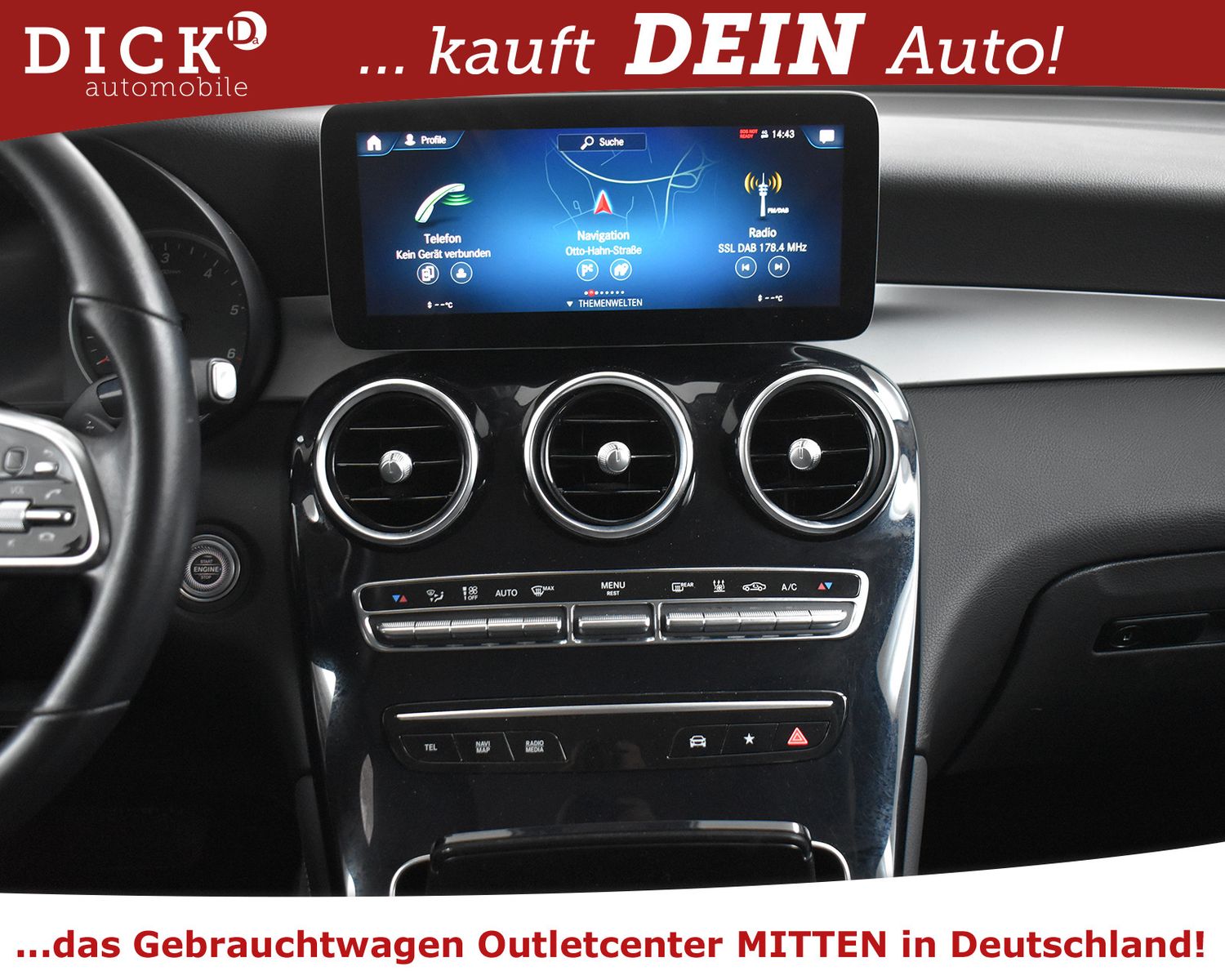 MERCEDES-BENZ GLC 300de 4M >STANDHZ+NAVI+KAM+LEDER+SHZ+LED+19" - Image 14