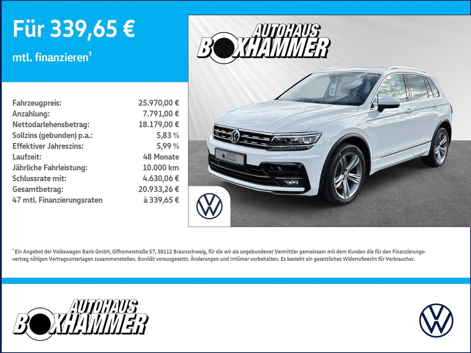 Volkswagen Tiguan 2,0 TDI DSG 4Mot. Sound R-Line NAVI+AHK+P