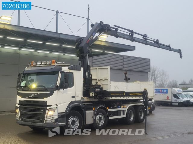 Volvo FM 410 8X4 211EP-5 HIDUO Kran Crane Steel suspen