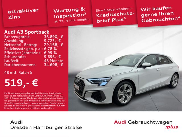 Audi A3 Sportback 40 TFSI S line quattro Matrix Navi