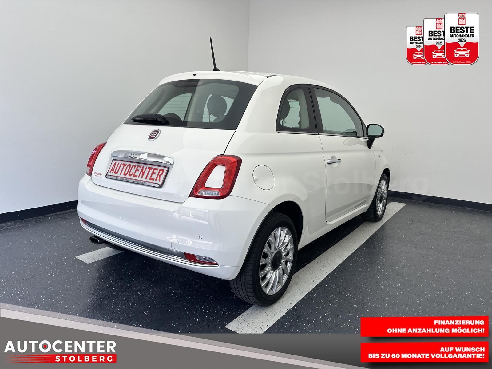 Fiat 500 Lounge "PANO-MULTI-KLIMA-PDC-ALU-TÜV NEU"
