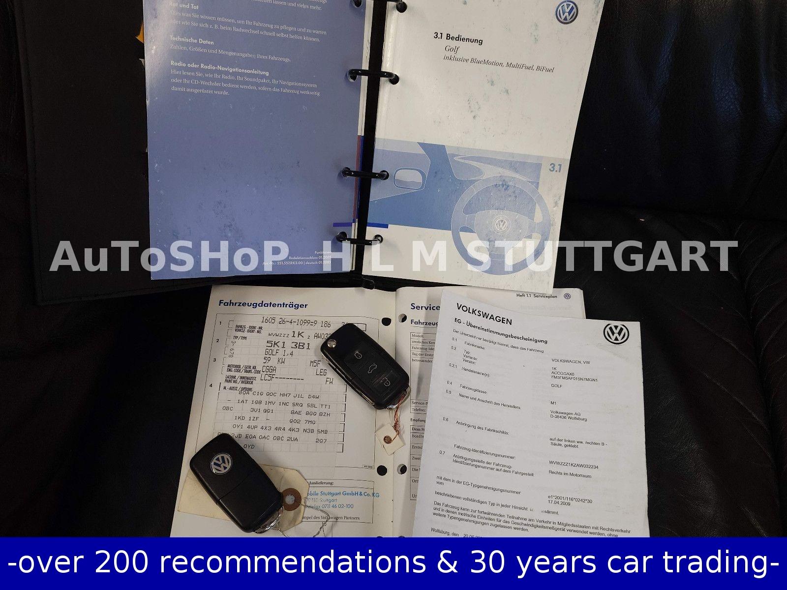 Volkswagen GoLF VI Lim Eur5 AC SHZ 2xPDC 1.Hand Scheck-Heft