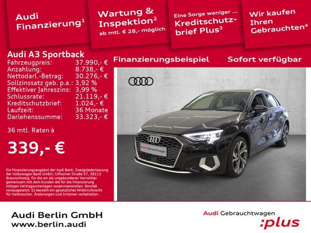 Audi A3 Sportback TFSI e Advanced S tr. VIRTUAL LED